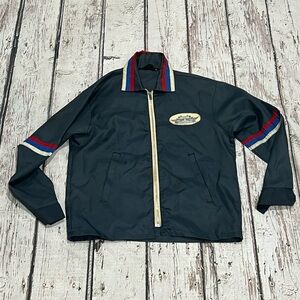 Boys Kids Sears Nascar Lightweight Zip Windbreaker 80s Jacket